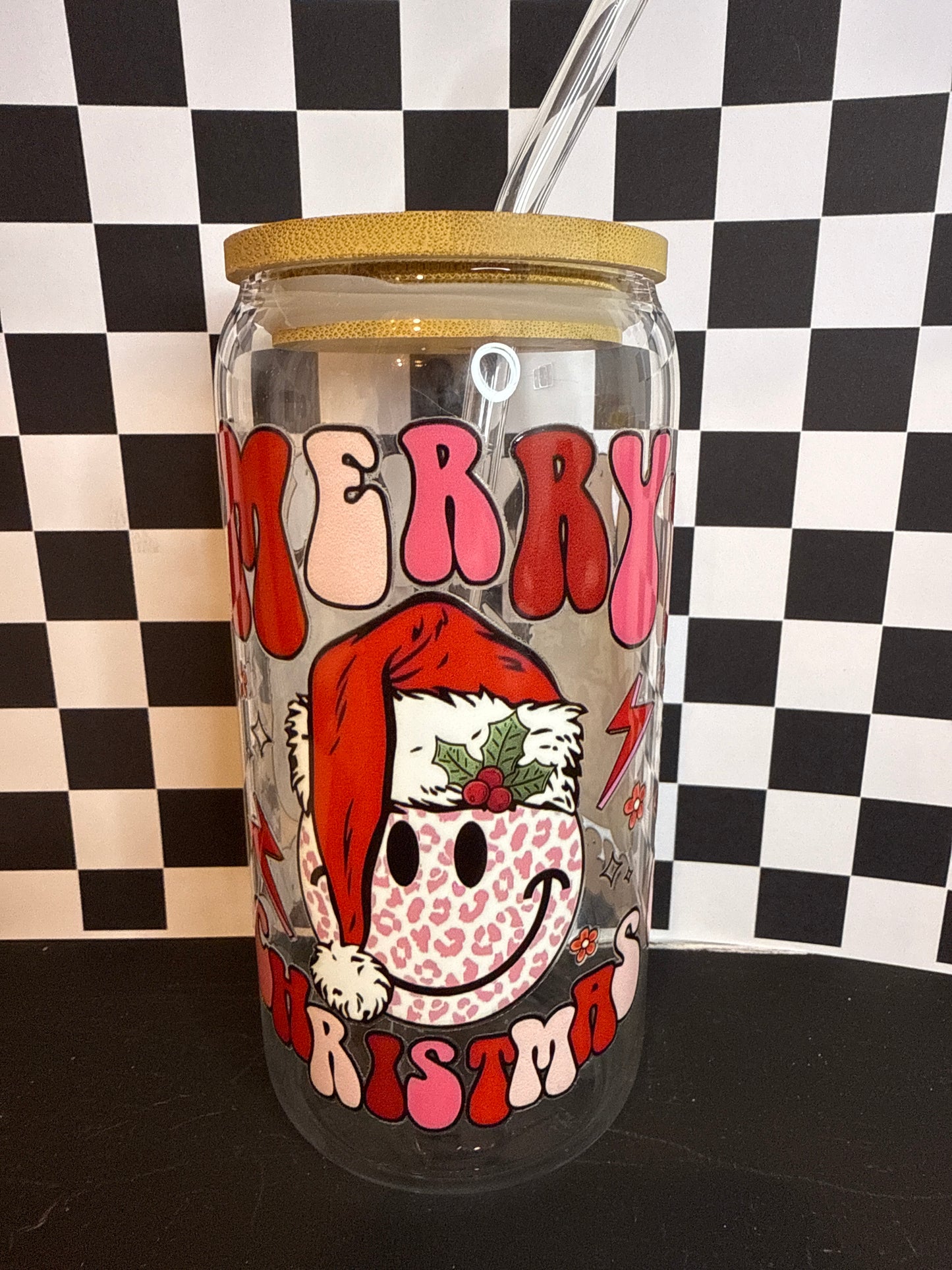 Christmas Vibez - 16oz Glass Tumbler