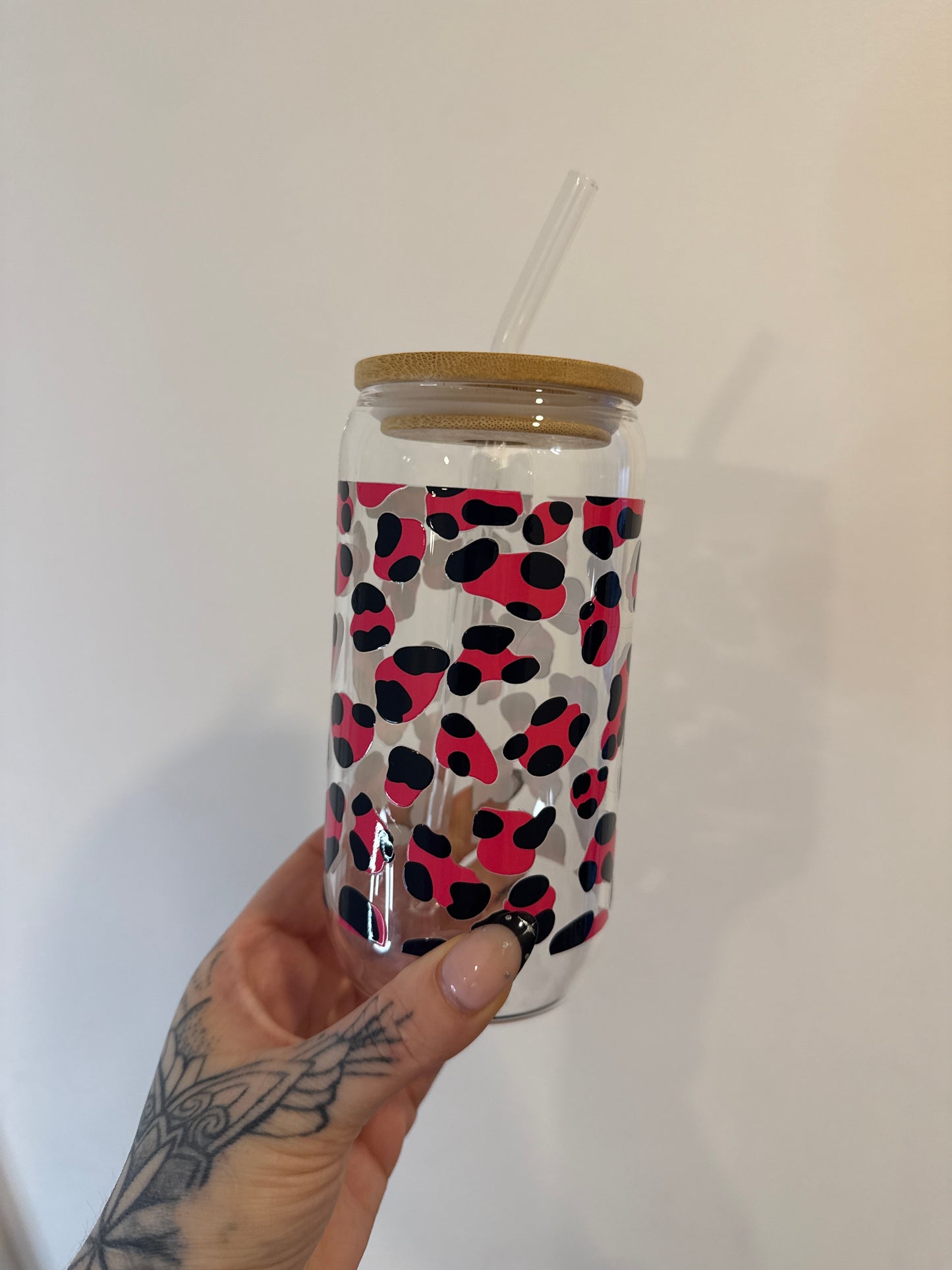 Pink Leopard - 16oz Glass Tumbler (Copy)