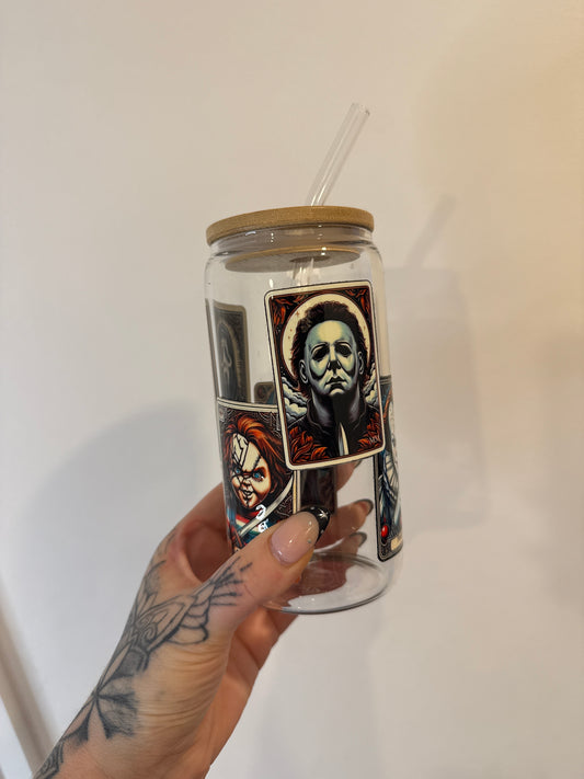 Horror Tarot - 16oz Glass Tumbler