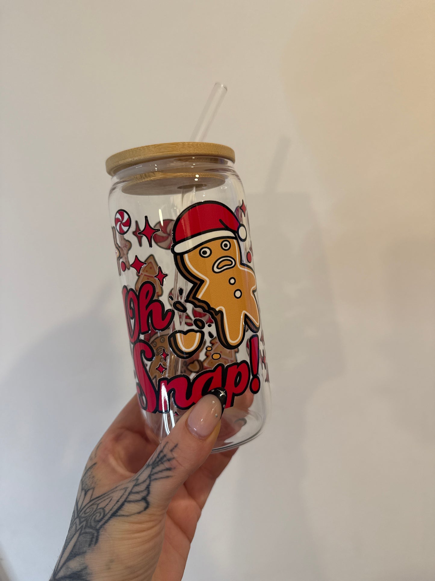 Oh Snap - 16oz Glass Tumbler