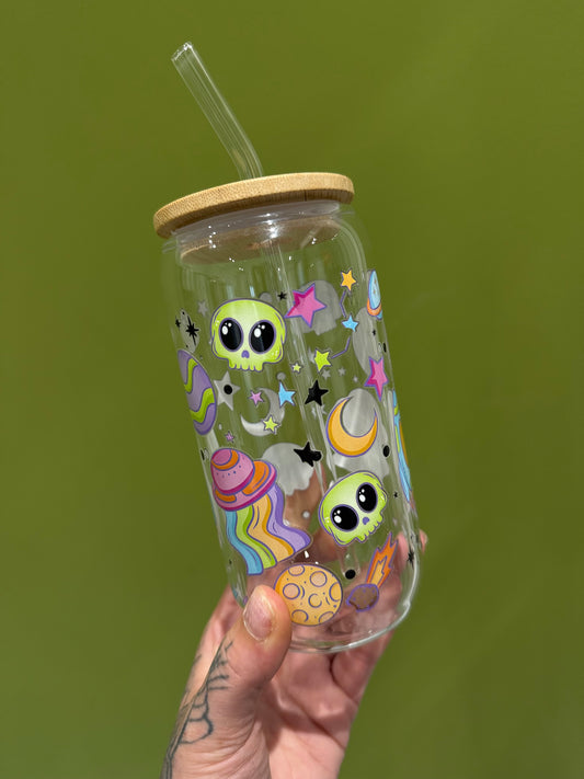 Space Vibez - 16oz Glass Tumbler