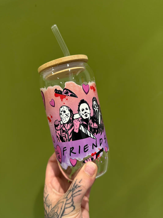 Horror Friends - 16oz Glass Tumbler