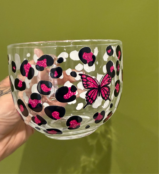 Pink Leopard - Glass Mug