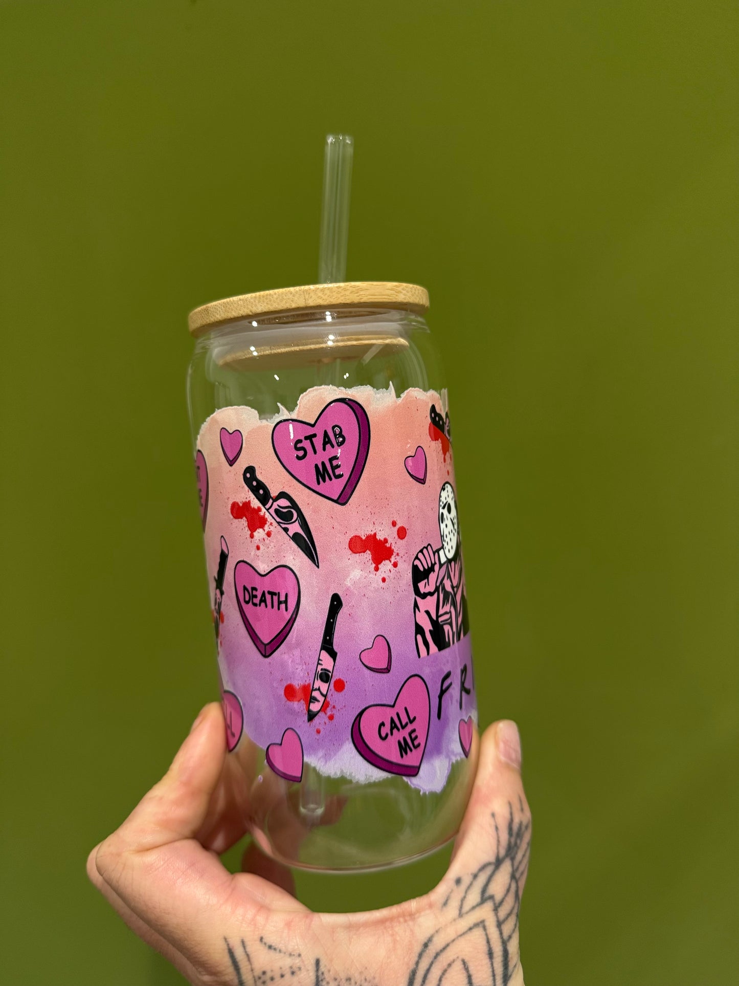 Horror Friends - 16oz Glass Tumbler