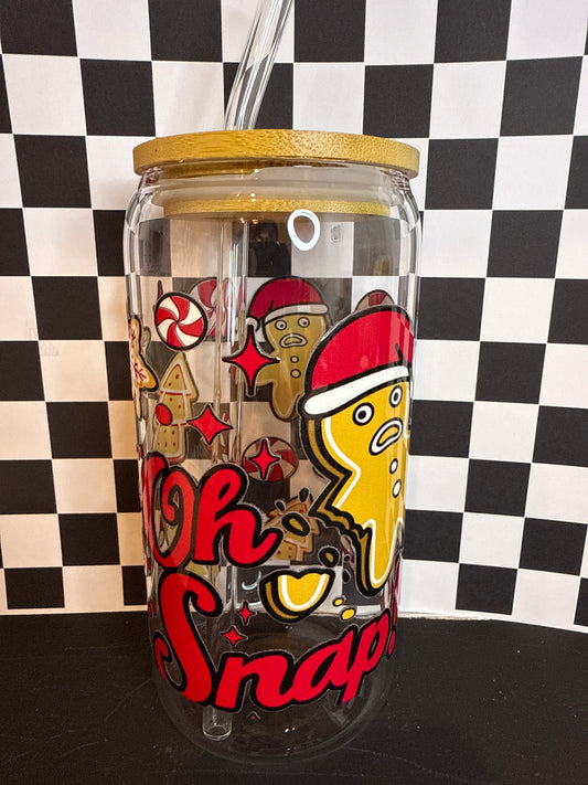 Oh Snap - 16oz Glass Tumbler