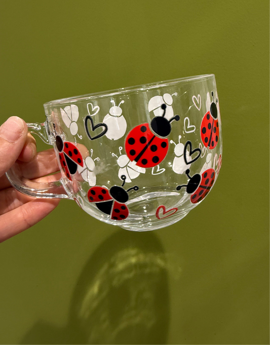 Ladybirds - Glass Mug