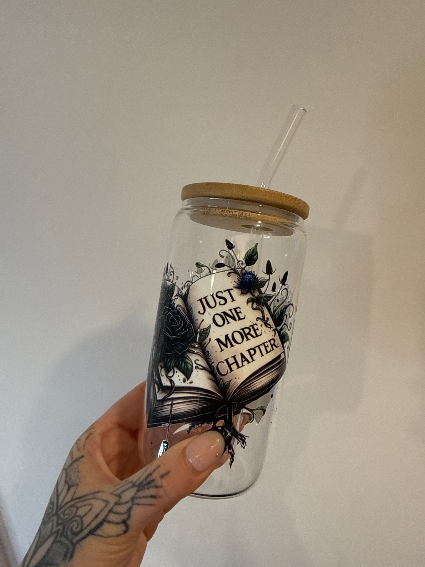 Just One More Chapter - 16oz Glass Tumbler