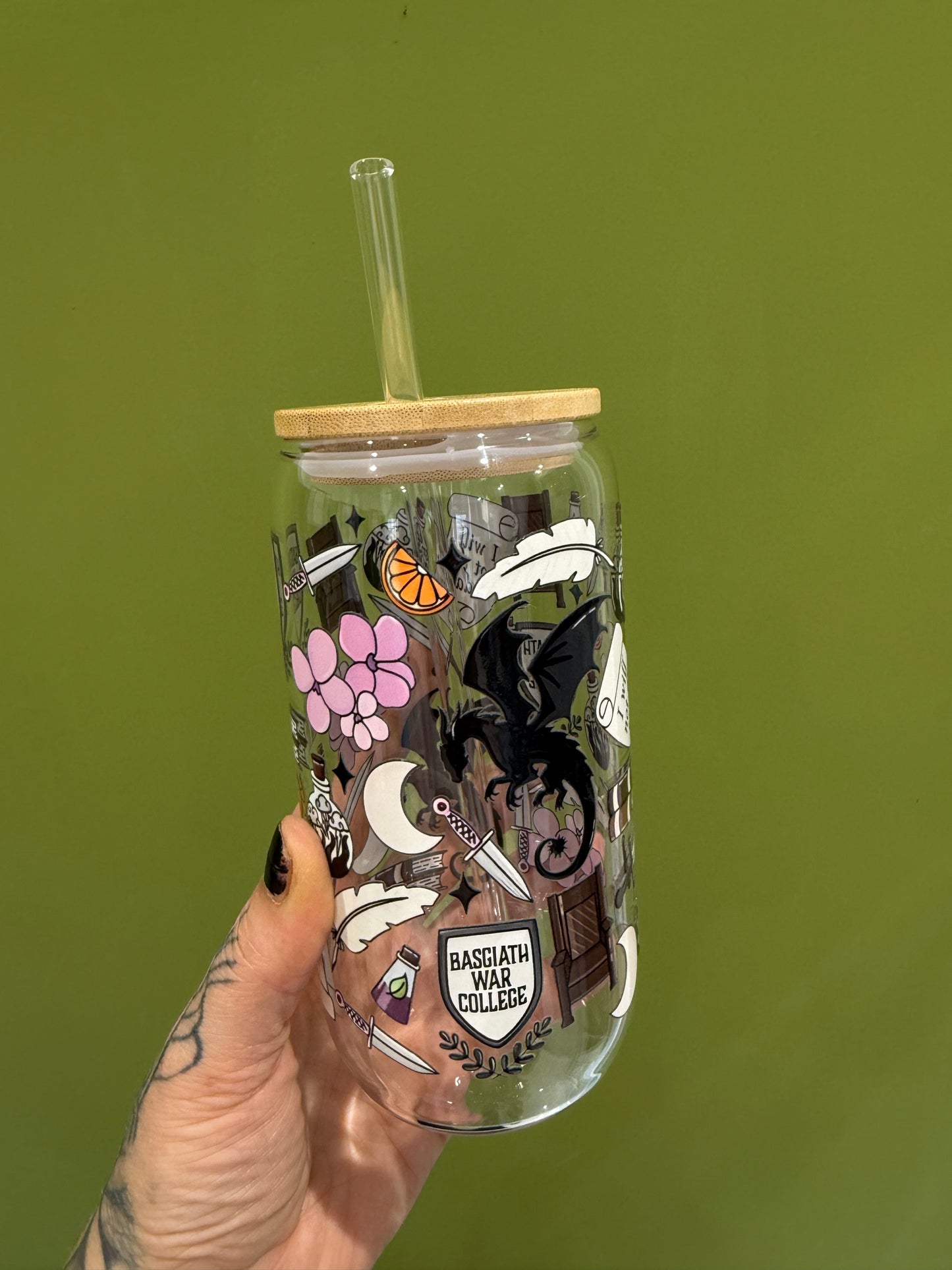Forth Wing- 16oz Glass Tumbler