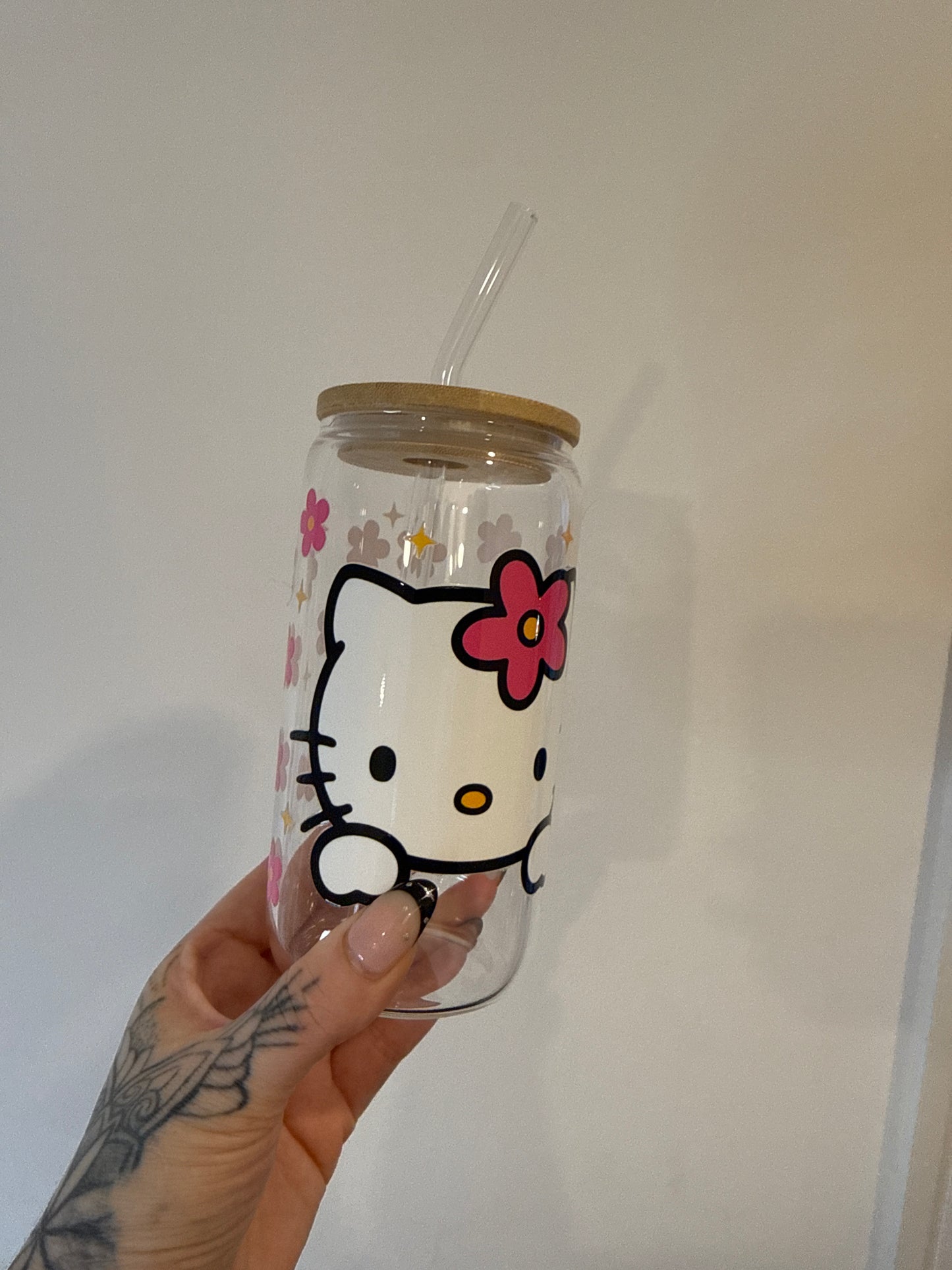 Hello Kitty - 16oz Glass Tumbler