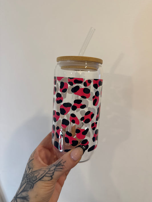 Pink Leopard - 16oz Glass Tumbler (Copy)
