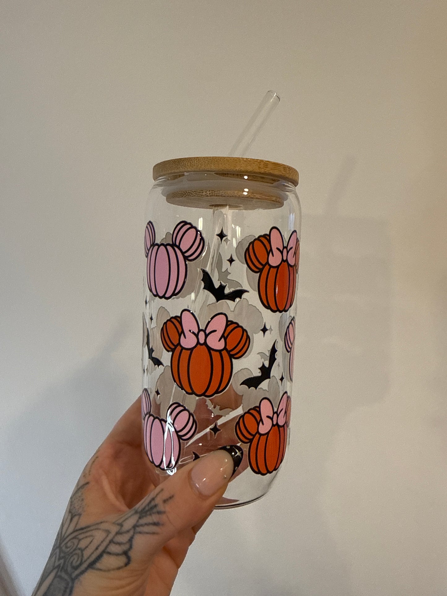 Disney Pumpkins - 16oz Glass Tumbler
