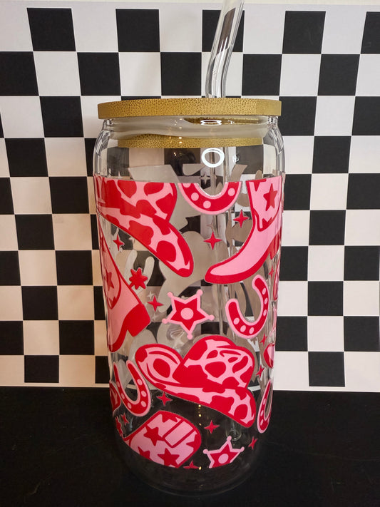 Cowboy - 16oz Glass Tumbler
