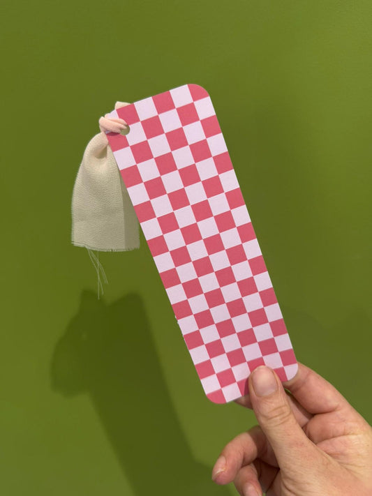 Pink Check - Bookmark
