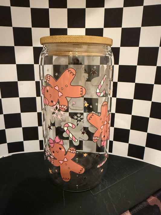 Ginger Bread - 16oz Glass Tumbler