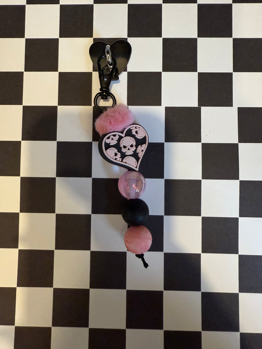 Pink Skull - Kindle/Phone Charm