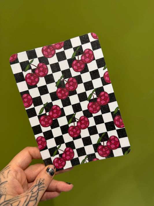 Glitter Checkered Cherries - Kindle Insert