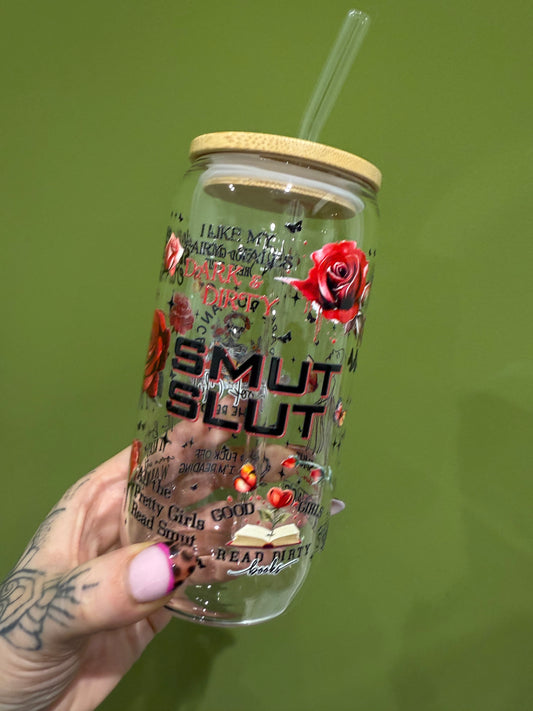 Smut Sl*t - 16oz Glass Tumbler